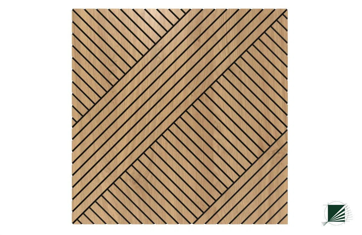 GrooveCraft Milled Acoustic Wall Panels Sample on white background DecorMania UK